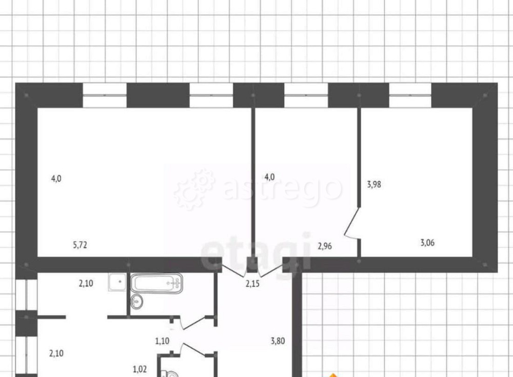 3-комн. квартира, 70.4 м2, 4/4 эт. Белогорск - изображение 6