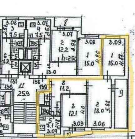 3-комн. квартира, 64 м2, 9/9 эт. Солнечногорск
