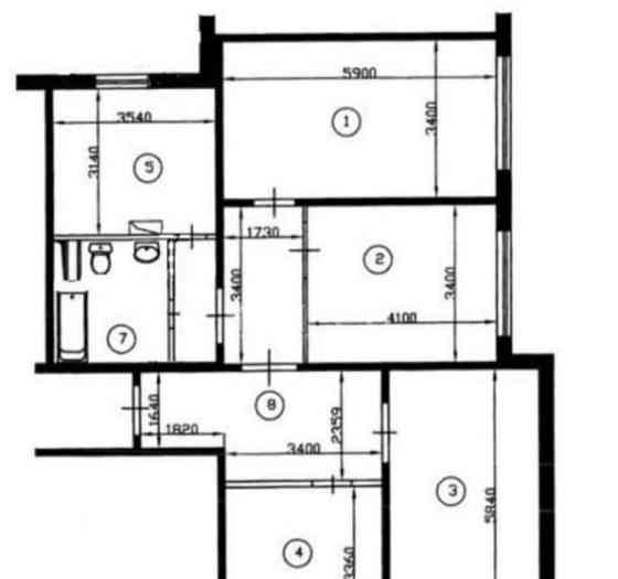 4-комн. квартира, 97.9 м2, 2/22 эт. Москва