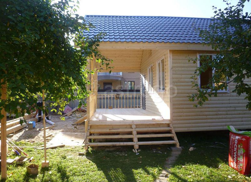 Строительство бани под ключ 5,8х6 м с терассой Санкт-Петербург - изображение 1