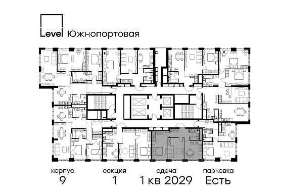 2-комн. квартира, 50.7 м2, 34/49 эт. Москва