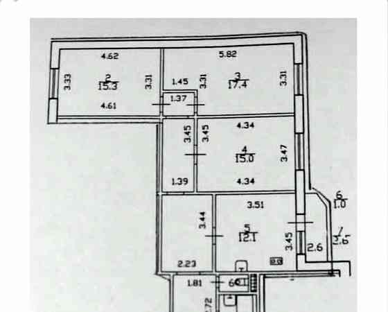 3-комн. квартира, 89.3 м2, 15/17 эт. Санкт-Петербург