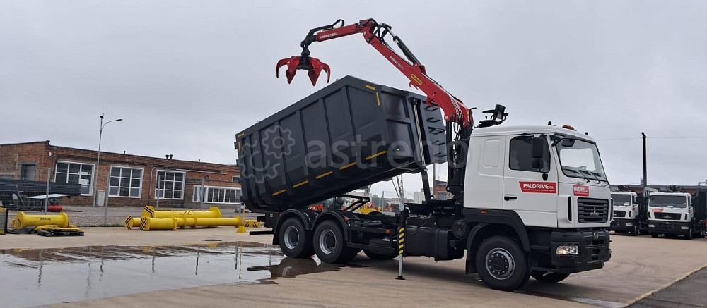 Автомобиль-самосвал с КМУ 61D205 ломовоз с КМУ Palfinger VM10L74 на шасси МАЗ 6312C5-8525-012 6x4 Санкт-Петербург - изображение 1