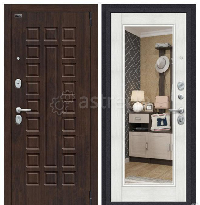 Входная дверь El Porta зеркало бьянка. Zet. Производство Рязань Ростов-на-Дону - изображение 1