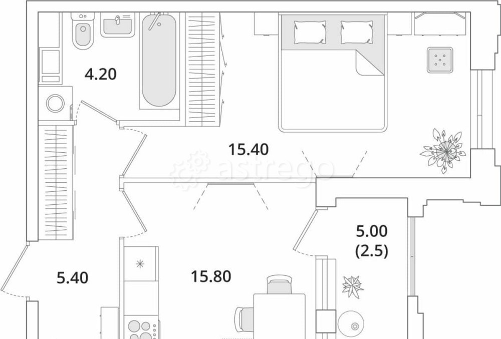 1-комн. квартира, 45.2 м2, 10/13 эт. Санкт-Петербург - изображение 1