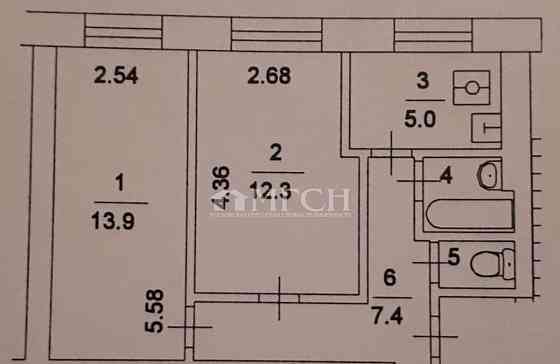 2-комн. квартира, 42 м2, 2/8 эт. Москва