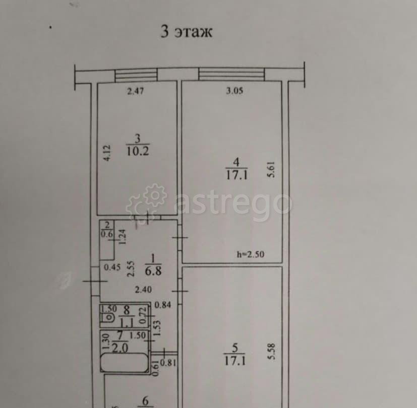 3-комн. квартира, 60.5 м2, 3/5 эт. Белокуриха - изображение 3