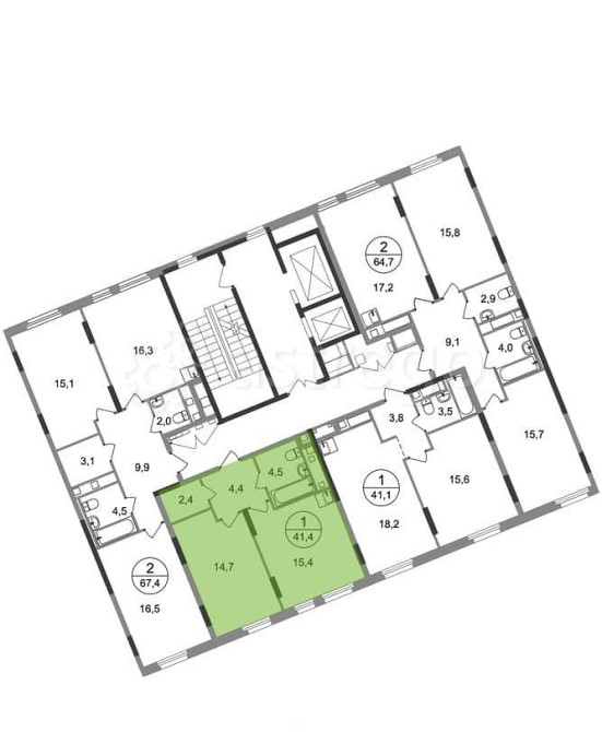 1-комн. квартира, 41 м2, 15/17 эт. Москва - изображение 4