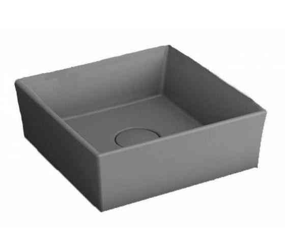Раковина квадратная Bocchi Vessel размер 38x38 см с керамической крышкой цвет серый матовый 1173-006 Москва