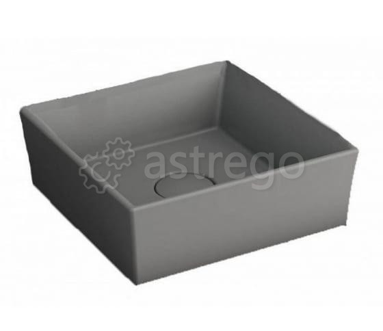 Раковина квадратная Bocchi Vessel размер 38x38 см с керамической крышкой цвет серый матовый 1173-006 Москва - изображение 1