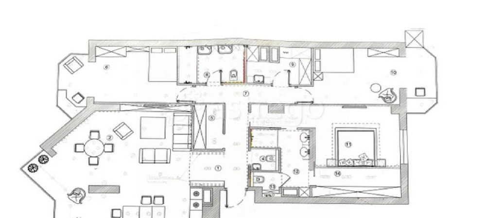 4-комн. квартира, 160 м2, 7/19 эт. Москва - изображение 2