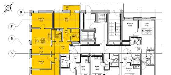 4-комн. квартира, 112.34 м2, 2/23 эт. Санкт-Петербург