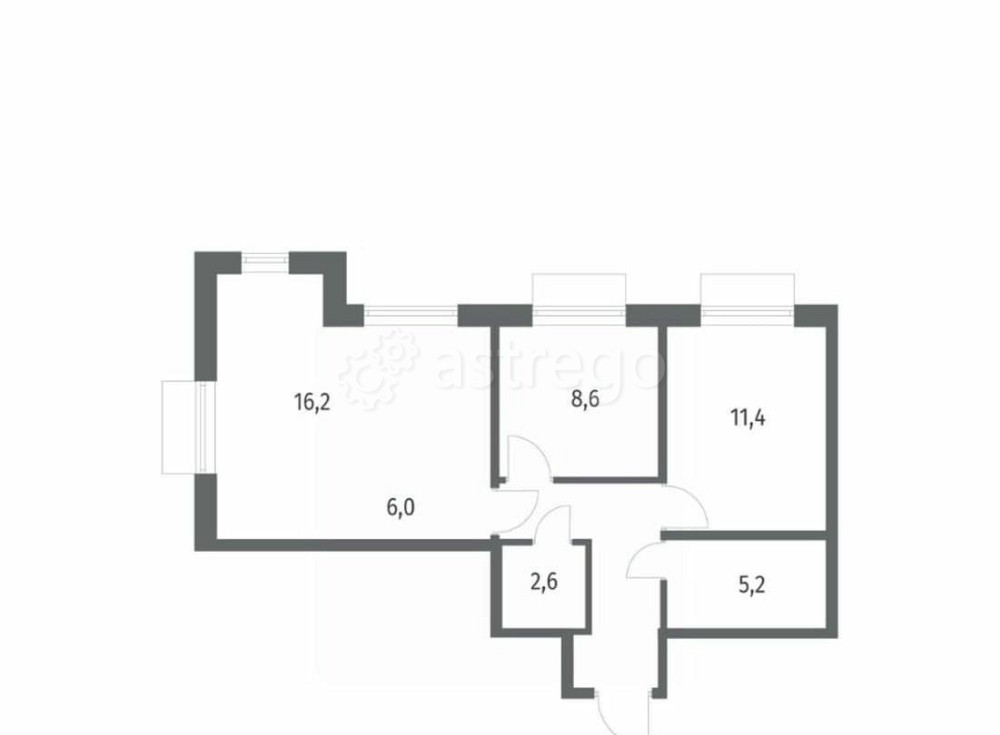 3-комн. квартира, 57.4 м2, 2/12 эт. Санкт-Петербург - изображение 1