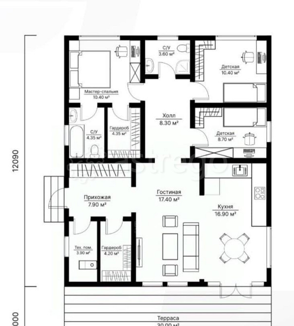 Дом, 120 м2, 6 соток, 1 эт. Москва - изображение 5