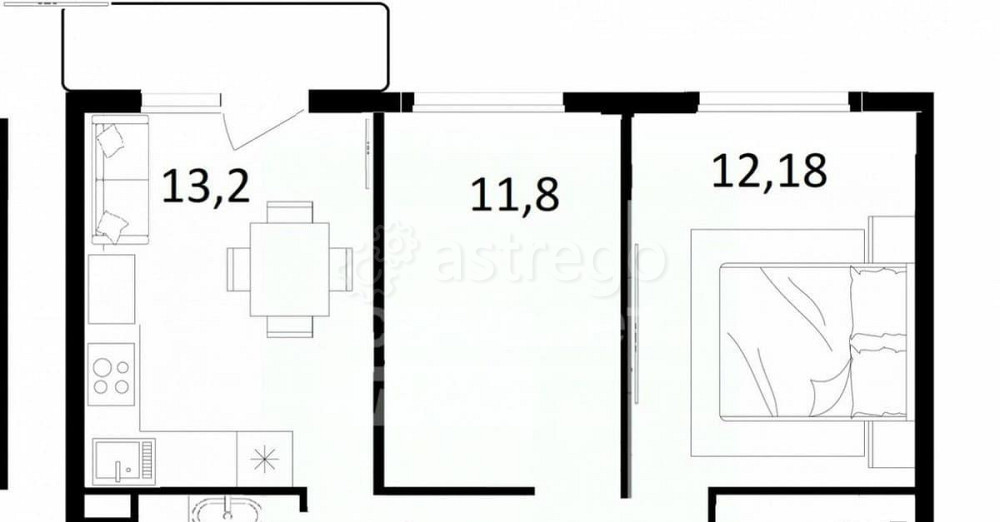 2-комн. квартира, 52.2 м2, 3/9 эт. Апрелевка - изображение 6
