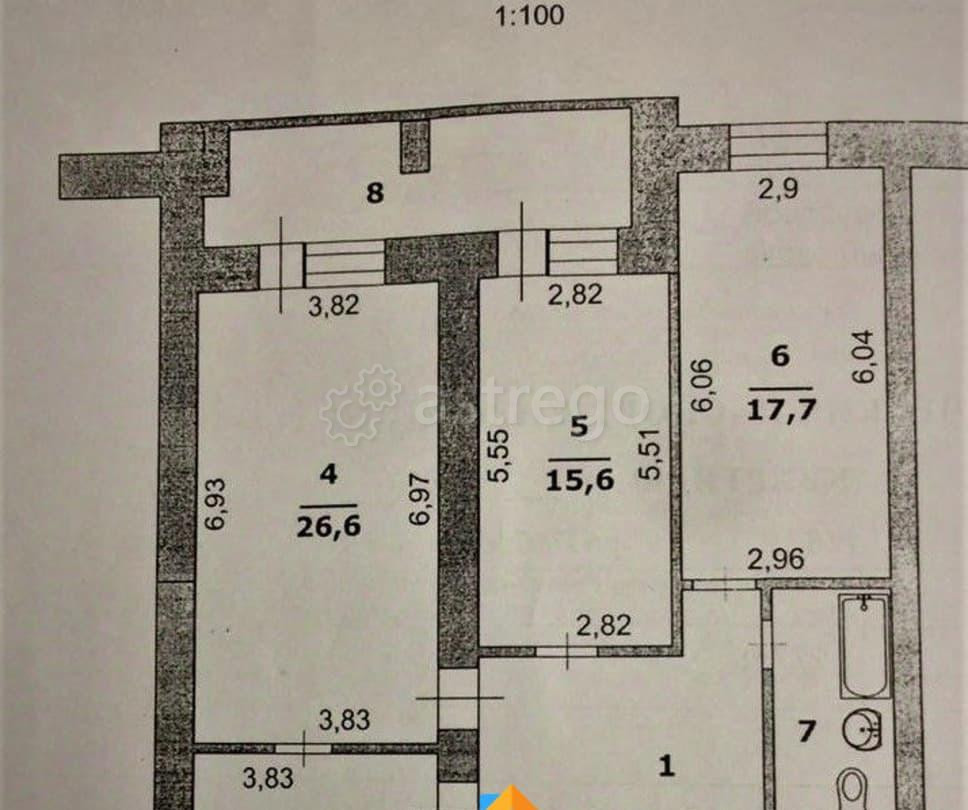 3-комн. квартира, 110.4 м2, 3/5 эт. Белгород - изображение 7