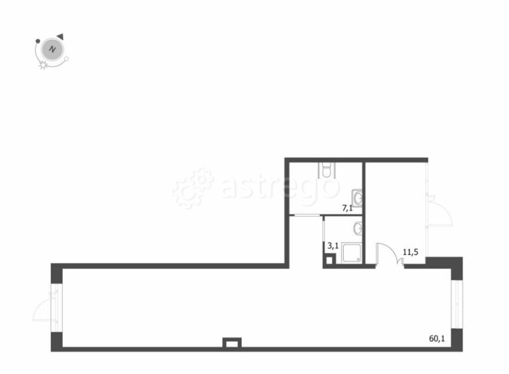 Свободного назначения, 81.8 м2 Санкт-Петербург - изображение 1