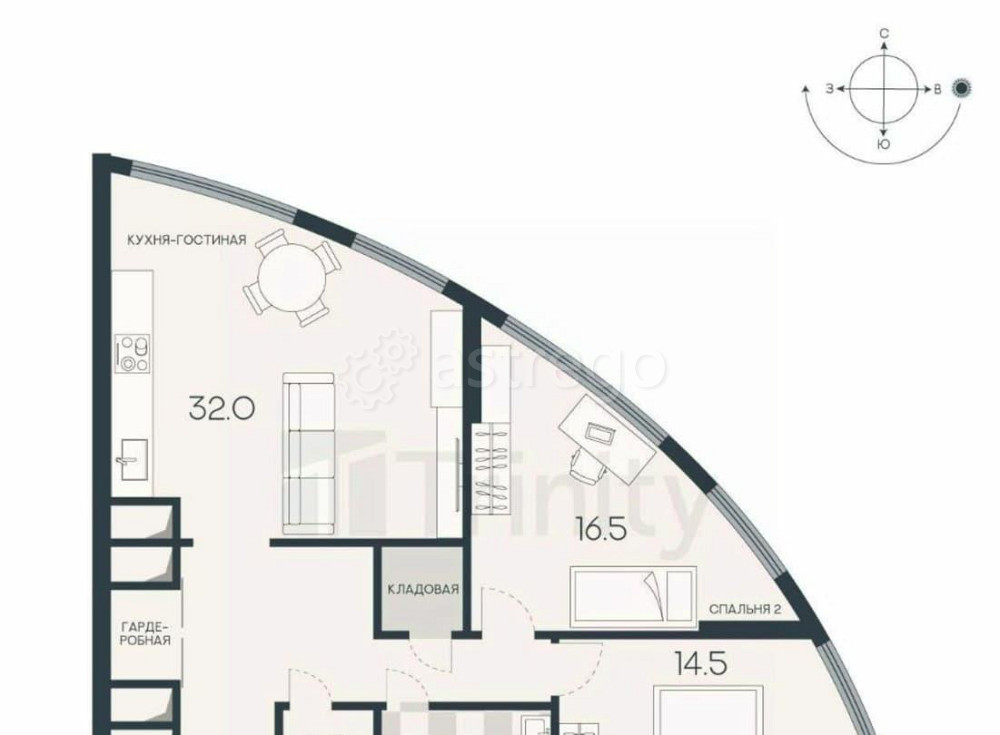 3-комн. квартира, 88.2 м2, 21/41 эт. Химки - изображение 7