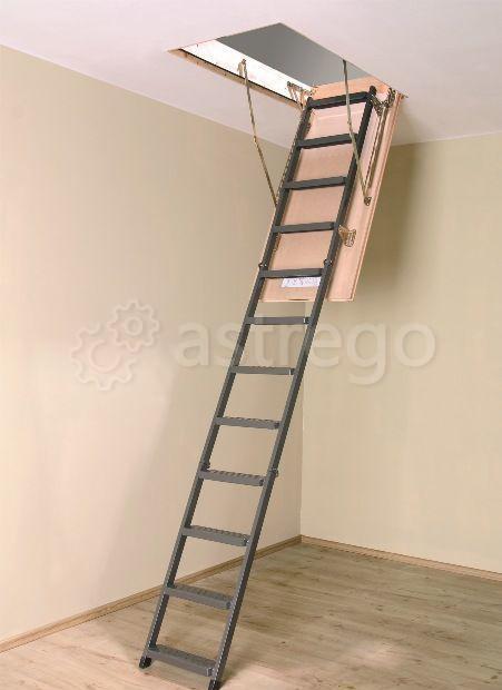 Лестница чердачная металлическая Fakro LMS 60х120 см, 70х120 см, до 200 кг Череповец - изображение 1