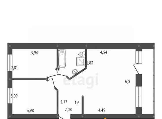 3-комн. квартира, 65.7 м2, 3/4 эт. Белогорск
