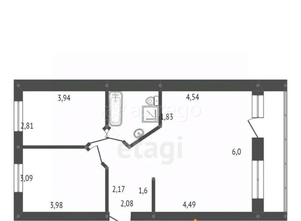 3-комн. квартира, 65.7 м2, 3/4 эт. Белогорск - изображение 4