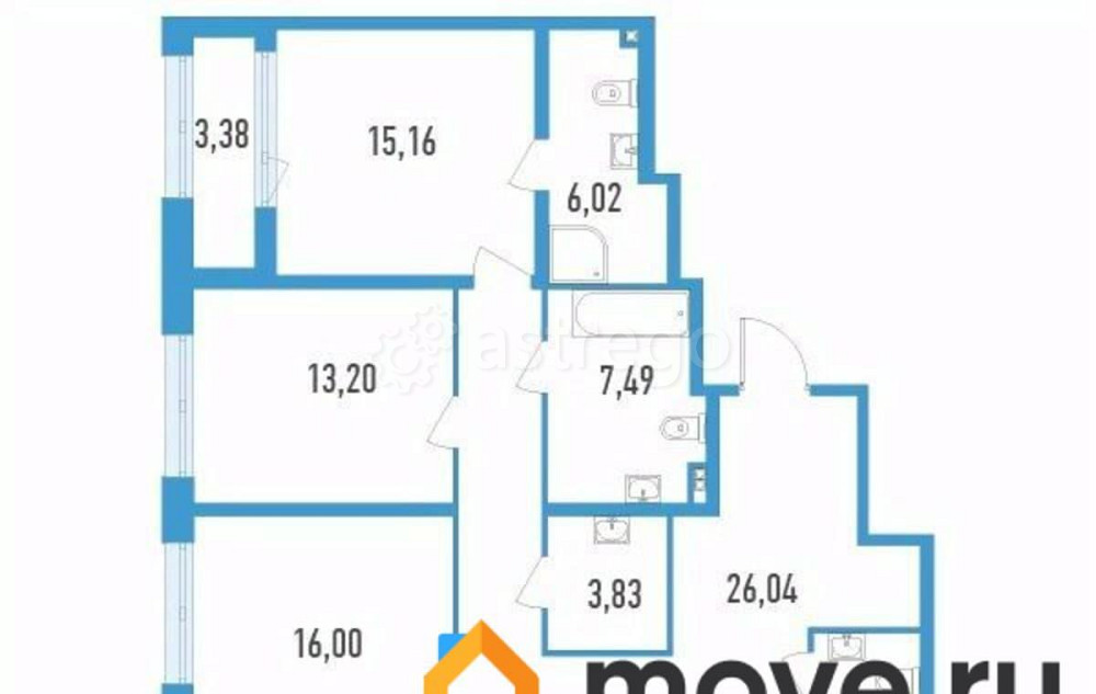 4-комн. квартира, 140.66 м2, 4/23 эт. Санкт-Петербург - изображение 1