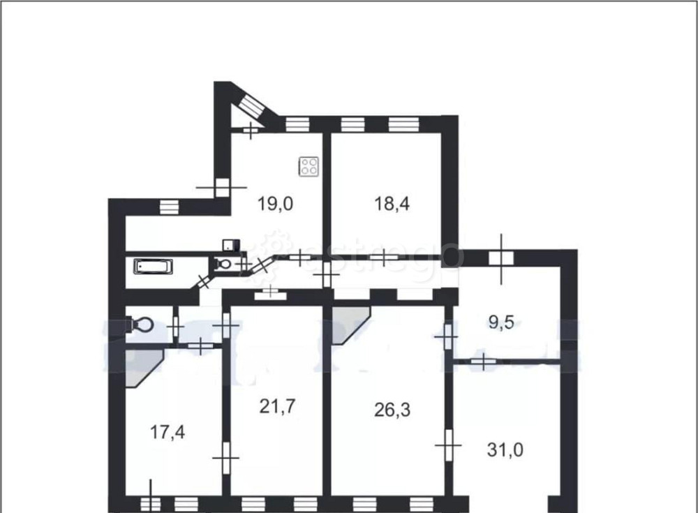 5-комн. квартира, 148.8 м2, 5/5 эт. Санкт-Петербург - изображение 5