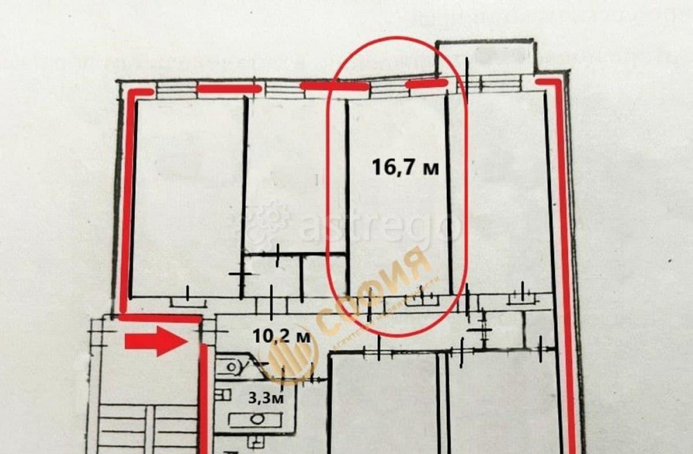 Комната, 16.7 м2, 3/4 эт. Санкт-Петербург - изображение 5