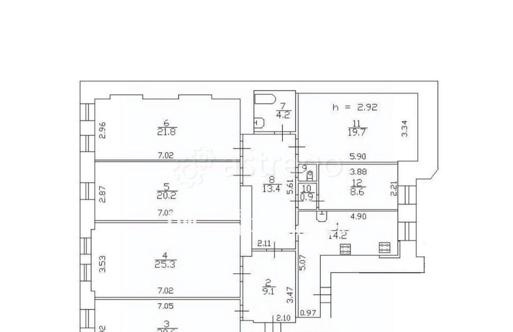 6-комн. квартира, 159 м2, 6/6 эт. Санкт-Петербург - изображение 5
