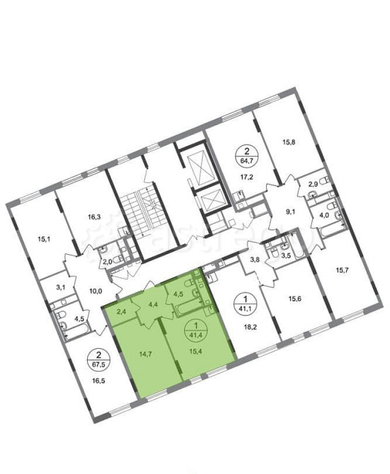 1-комн. квартира, 41 м2, 6/17 эт. Москва - изображение 4