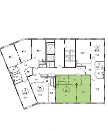 1-комн. квартира, 50 м2, 5/17 эт. Москва