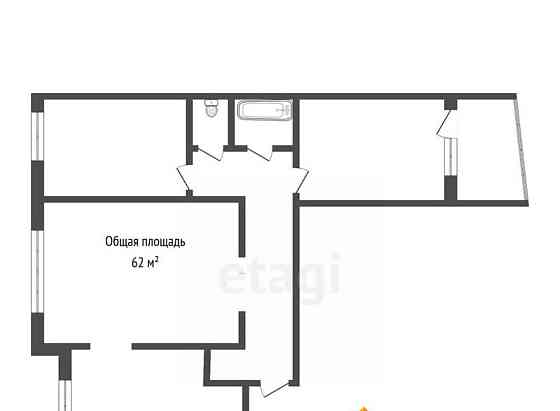 3-комн. квартира, 61.7 м2, 7/9 эт. Бийск