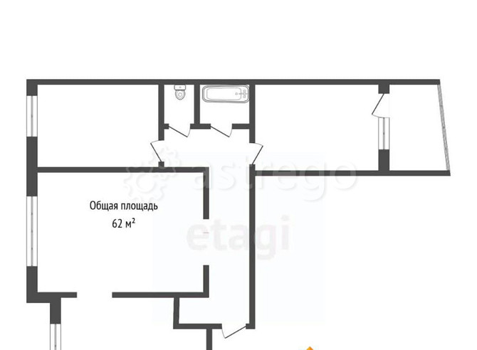 3-комн. квартира, 61.7 м2, 7/9 эт. Бийск - изображение 5