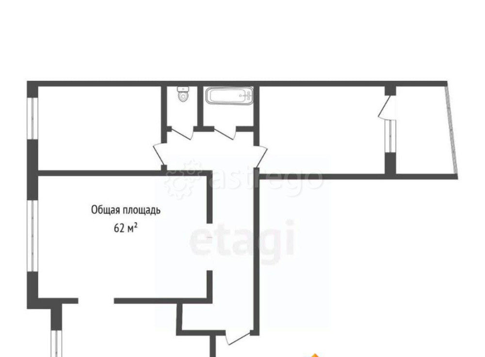 3-комн. квартира, 61.7 м2, 7/9 эт. Бийск - изображение 5