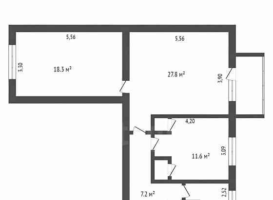 3-комн. квартира, 72 м2, 4/4 эт. Красноярск