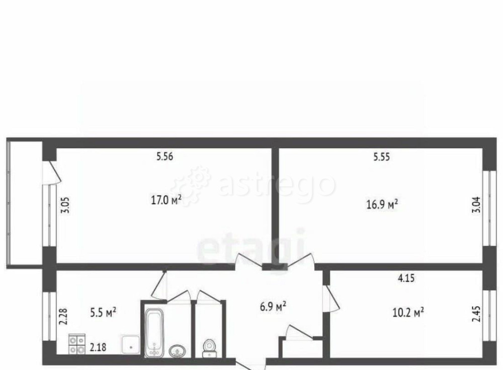 3-комн. квартира, 61.2 м2, 4/5 эт. Новодвинск - изображение 2
