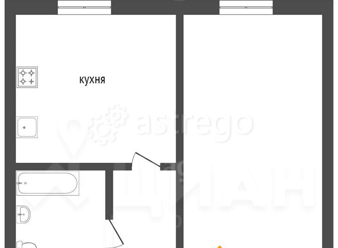 1-комн. квартира, 32.2 м2, 1/5 эт. Бийск - изображение 3