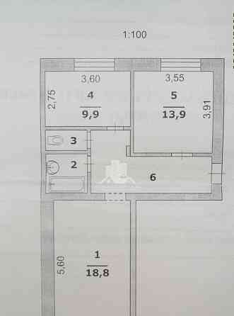 2-комн. квартира, 59 м2, 1/2 эт. Белгород