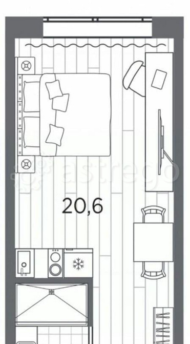 1-комн. апарт-ы, 24.4 м2, 2/13 эт. Санкт-Петербург - изображение 1