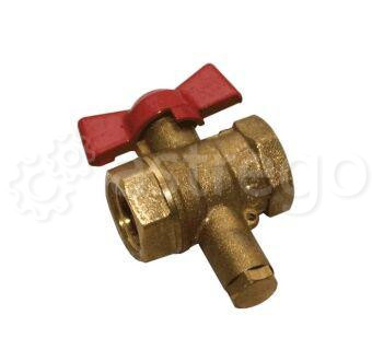 Кран шаровой латунный ВР бабочка Ру16, D 15 мм Красноярск - изображение 1