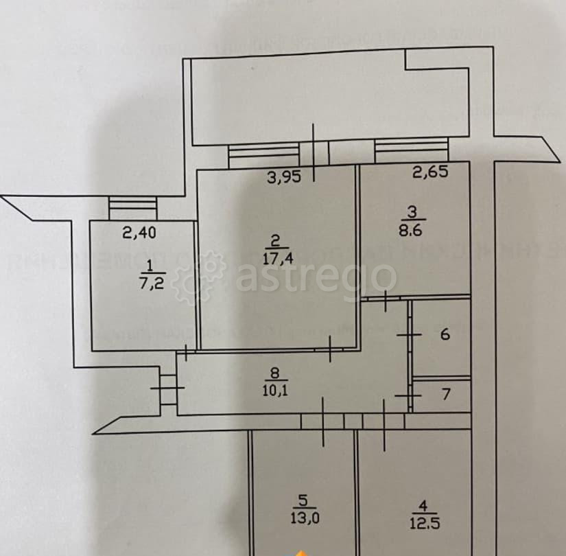 4-комн. квартира, 80 м2, 2/9 эт. Ишимбай - изображение 1