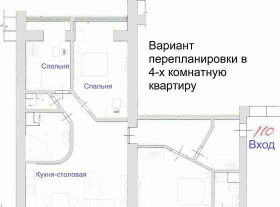 4-комн. квартира, 113 м2, 1/9 эт. Балашиха