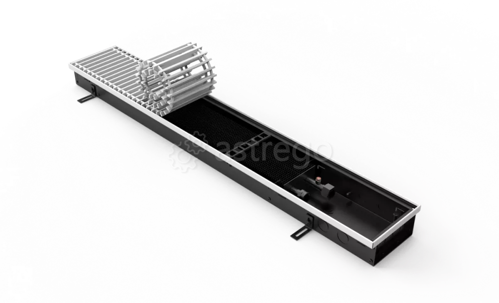 Конвектор внутрипольный VITRON ВК.070.160.2000.2ТГ с корпусом из оцинкованной стали Витрон Москва - изображение 1