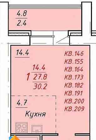 1-комн. квартира, 30.7 м2, 4/5 эт. Новоалтайск