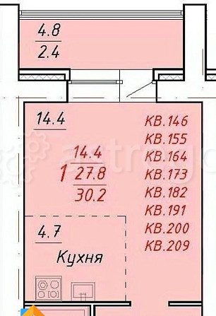 1-комн. квартира, 30.7 м2, 4/5 эт. Новоалтайск - изображение 1