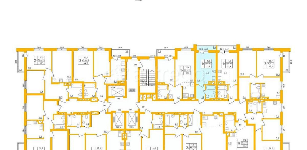 Студия, 22.1 м2, 26/27 эт. Уфа - изображение 5