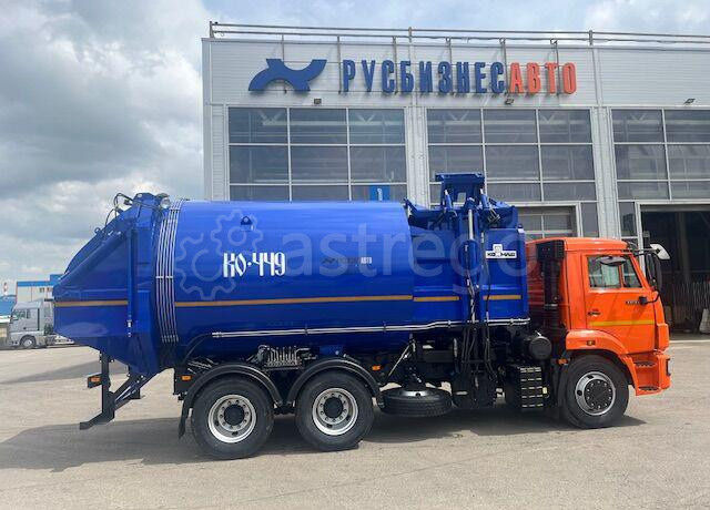Мусоровоз КО-449-02 на шасси КамАЗ 65115-48, 22 м3 боковая загрузка универсальный захват Коммаш Краснодар - изображение 1