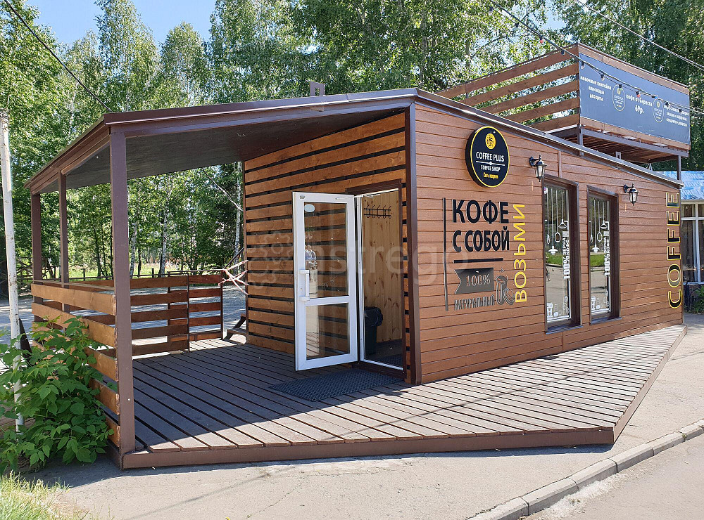 Павильон торговый "Палуба кофейня" №21 9.5х3.8х3.2 м Омск - изображение 1
