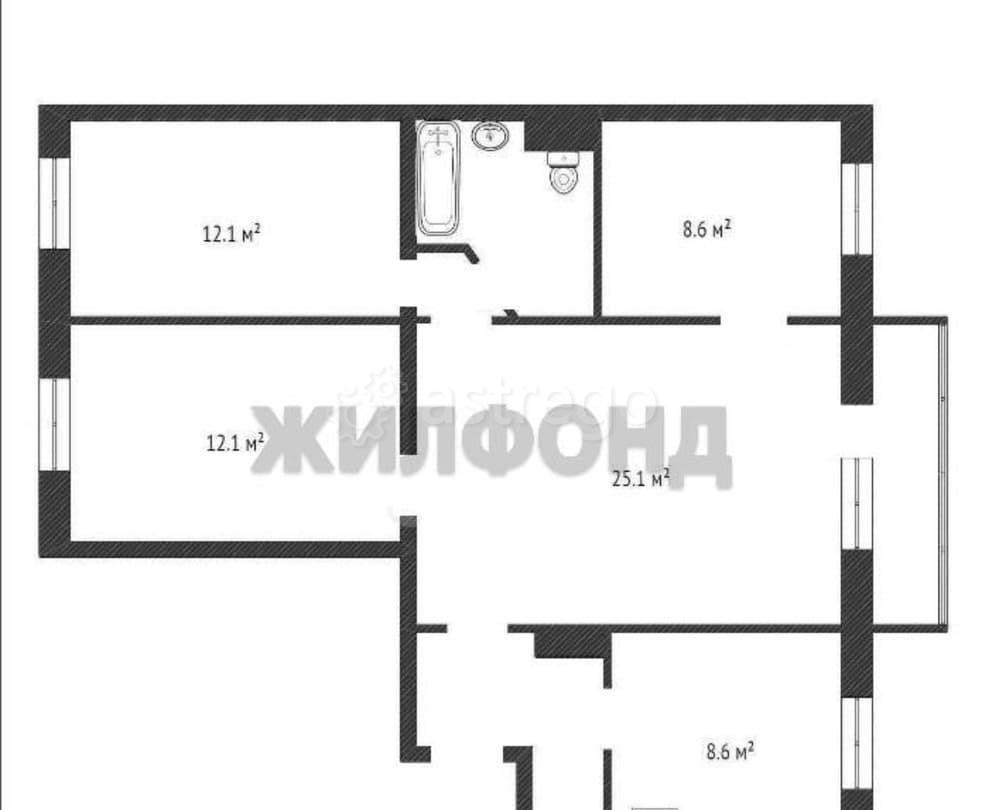 4-комн. квартира, 78.4 м2, 2/10 эт. Красноярск - изображение 9