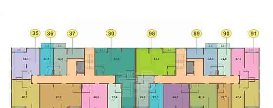 4-комн. квартира, 94 м2, 5/7 эт. Видное